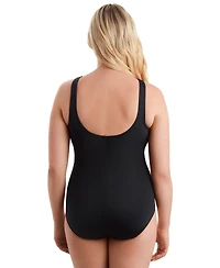 ShapeSolver Sport by Mimi Flamingo Women's Linked Up High-Neck Swimsuit
