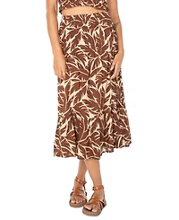 Roxy Juniors' Malia Cotton Printed Tiered Midi Skirt