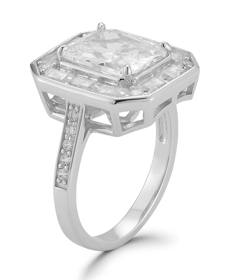 Rachel Zoe Sterling Silver Cocktail Engagement Ring