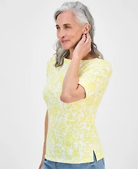 Style & Co Plus Printed Crewneck Top