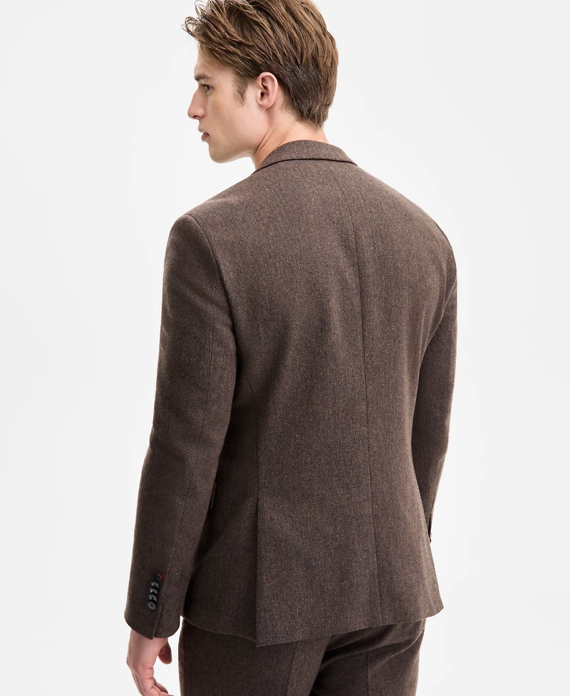 Hugo by Boss Men's Modern-Fit Herringbone Suit Jacket