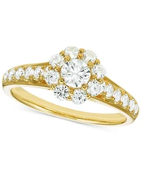 Diamond Halo Engagement Ring (1 ct. t.w.) in 14k Yellow Gold