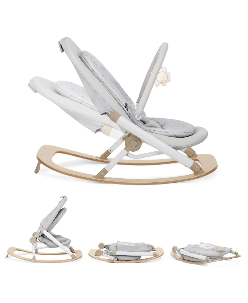 Evolur Koko Portable Infant Bouncer Light Gray