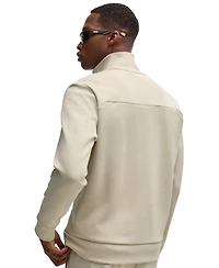 Boss by Hugo Men's Tape Insert Zip-Up Sweatshirt