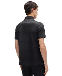Boss by Hugo Boss Men's Houndstooth Jacquard Slim-Fit Polo Shirt