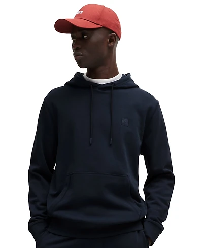Boss by Hugo Men's Regular-Fit Cotton Terry Logo Patch Hoodie