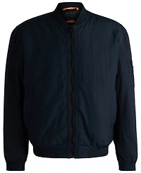 Boss by Hugo Boss Men's Logo Badge Water-Repellent Bomber Jacket