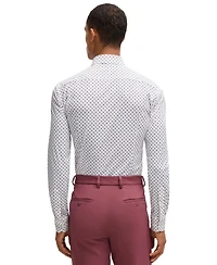 Boss by Hugo Men's Slim-Fit Geometric Print Performance Shirt