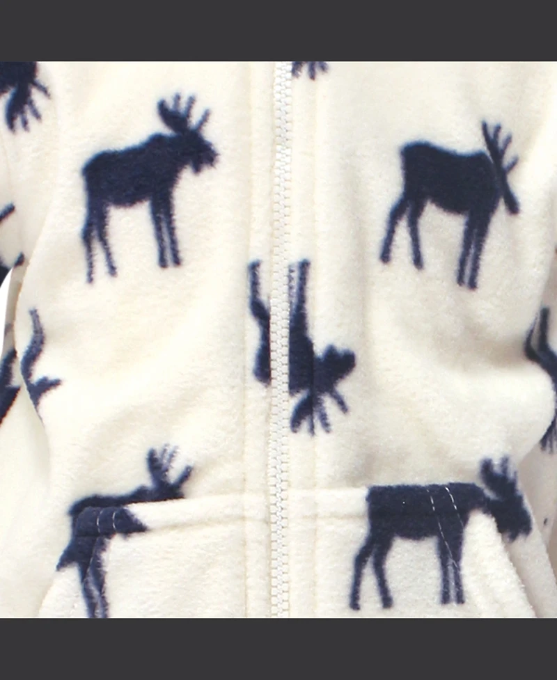 Little Treasure Baby Boys Treasure Cozy Fleece One-Piece Outfits
