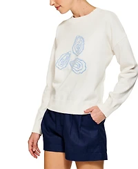Line & Dot Women's Oyster Motif Crewneck Sweater