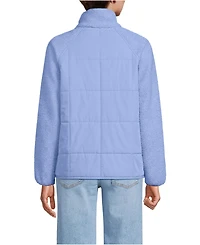 Lands' End Women's Mixed Media High Pile Fleece Jacket