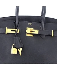 Pre-Owned Hermes Birkin Handbag Epsom with Gold Hardware