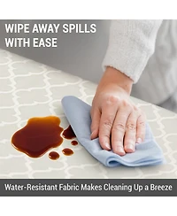 Hlc.me Modena Fabric Tablecloth, Jacquard Fabric Table Cloth for Rectangle Table, Advanced Water Resistance, Fade, Wrinkle