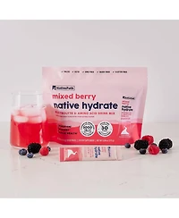 NativePath Native Hydrate Stick Packs, Sugar Free Electrolytes Powder with BCAAs, Mixed Berry Hydration, Keto & Paleo Friendly, 30 Servings