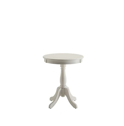 Wood Pedestal End Table – Classic Design for Side Table Use in Home Decor