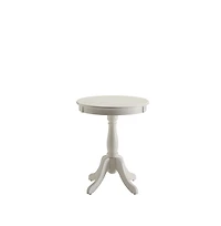Wood Pedestal End Table – Classic Design for Side Table Use in Home Decor