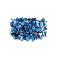 Bling Jewelry Big Chunky Multi Colors Crystal Chips Cluster Statement Wide Bracelet