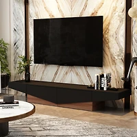 Uniquely designed Tv stand, media console with two drawers, wooden entertainment center