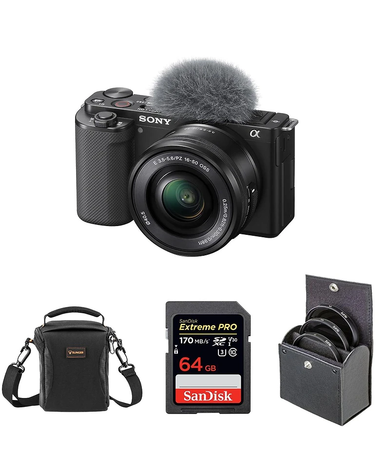 Sony Sony Zv-E10 Aps-c Mirrorless Interchangeable Lens Vlogging Camera with 16-50mm Lens, Black