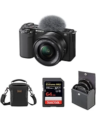 Sony Sony Zv-E10 Aps-c Mirrorless Interchangeable Lens Vlogging Camera with 16-50mm Lens, Black