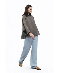 Nocturne Women's Embroidered Flowy Shirt