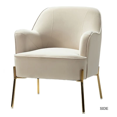 Barbara Wooden Arm Chair with Metal Legs