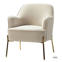 Barbara Wooden Arm Chair with Metal Legs