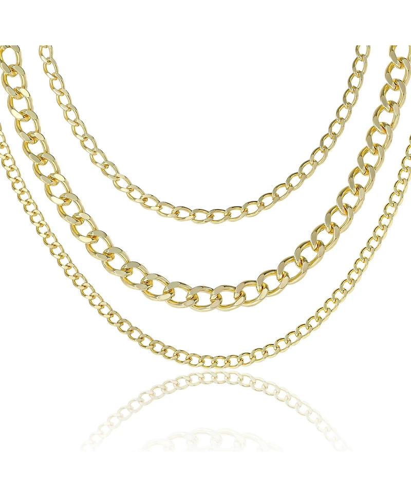 Jessica Simpson Gold-Tone Layered Chain Necklace Set