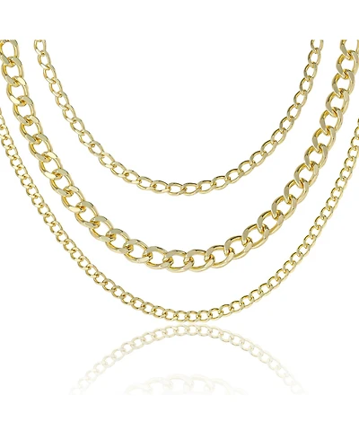 Jessica Simpson Gold-Tone Layered Chain Necklace Set
