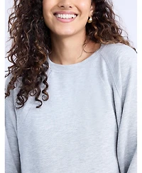 Motherhood Maternity Maternity Long Sleeve With Side Slits Scuba Raglan Top - Motherhood