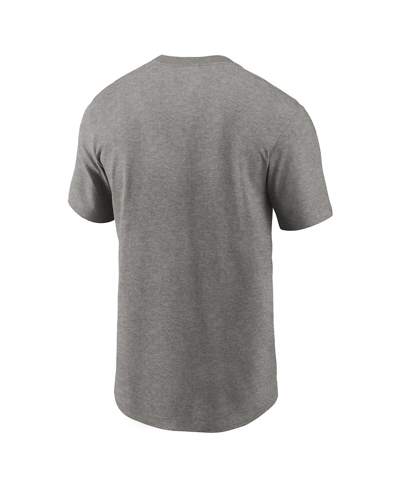 Nike Men's Heather Charcoal Houston Oilers Logo Essential T-Shirt