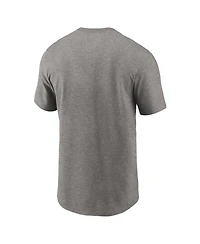 Nike Men's Heather Charcoal Houston Oilers Logo Essential T-Shirt