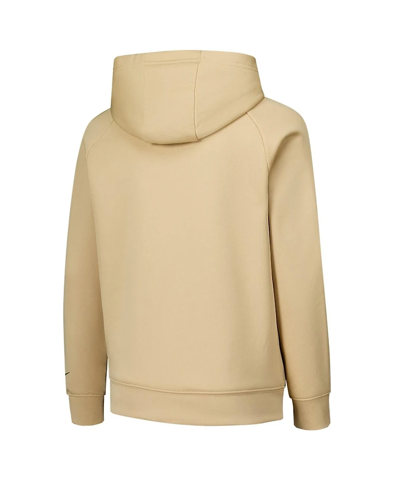 Nike Big Boys and Girls 3BRAND by Russell Wilson Tan All-Day Performance Pullover Hoodie