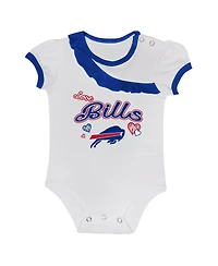 Outerstuff Baby Boys and Girls 3-Pack Buffalo Bills Love My Team Bodysuit and Skirt Set