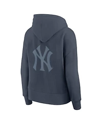Fanatics Women's Blue New York Yankees Elements Future Ground Subtle Tonal Pullover Hoodie