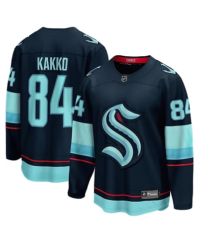 Fanatics Men's Kaapo Kakko Deep Sea Blue Seattle Kraken Home Breakaway Player Jersey