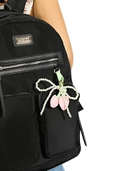 Madden Girl Cherry Heart and Cultivated Pearl Bow Bag Charms