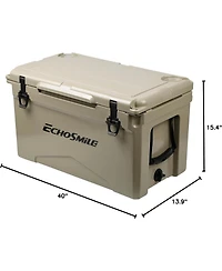 EchoSmile 25/30/35/40 Quart Rotomolded Cooler, 5 Days Protale Ice Cooler, Ice Chest Suit for Bbq, Camping, Pincnic, and Other Outdoor Activities