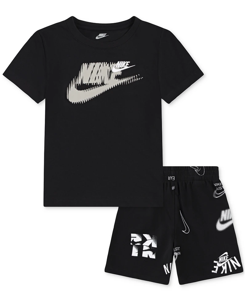 Nike Little Kids Club Brand Energy T-Shirt & Shorts, 2 Piece Set