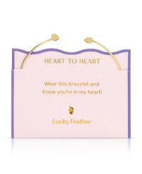Lucky Feather Connection Cuff - Hearts