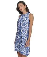Jessica Howard Petite Embroidered Sleeveless Dress