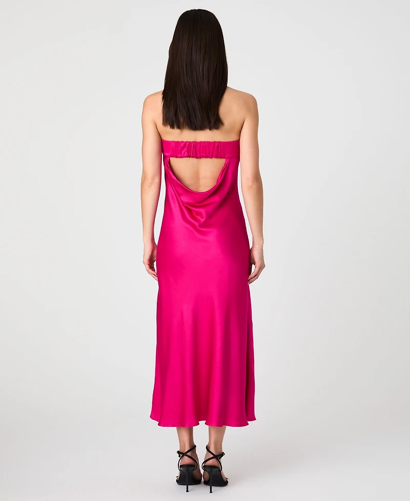 French Connection Women's Oona Satin Strapless Midi Dress