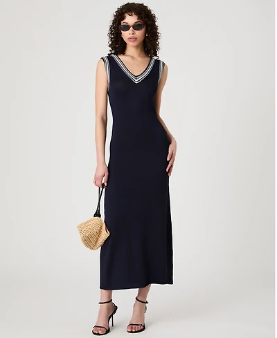 French Connection Women's Sage Knit-Trim Sleeveless Dress