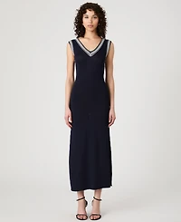 French Connection Women's Sage Knit-Trim Sleeveless Dress