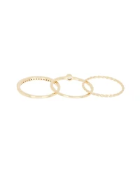Adornia Gold Three Band Ring Set