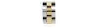 Two-Tone Stainless Steel Huggie Earring
