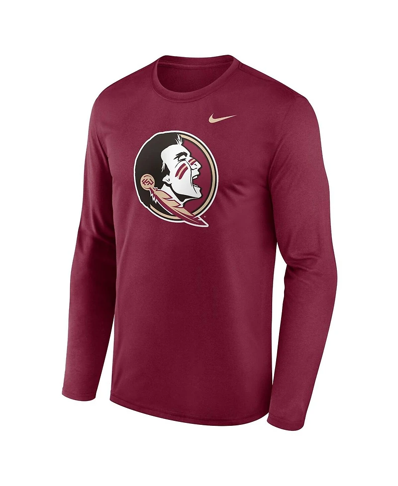 Nike Men's Garnet Florida State Seminoles Primetime Primary Legend Long Sleeve T-Shirt