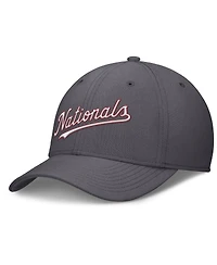 Nike Men's Gray Washington Nationals Swoosh Performance Flex Hat