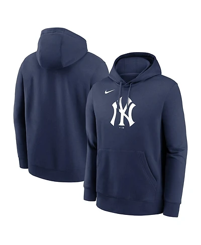 Nike Men's Navy New York Yankees Logo Club Fleece Pullover Hoodie
