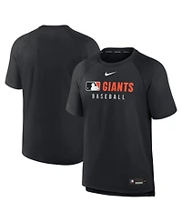 Nike Men's Black San Francisco Giants Authentic Collection Pregame Raglan Performance T-Shirt